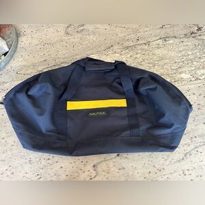 Nautica Navy Duffel with Yellow Accent